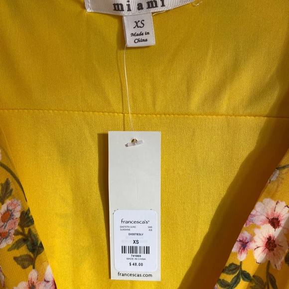 NWT yellow floral dress - Picture 5 of 9